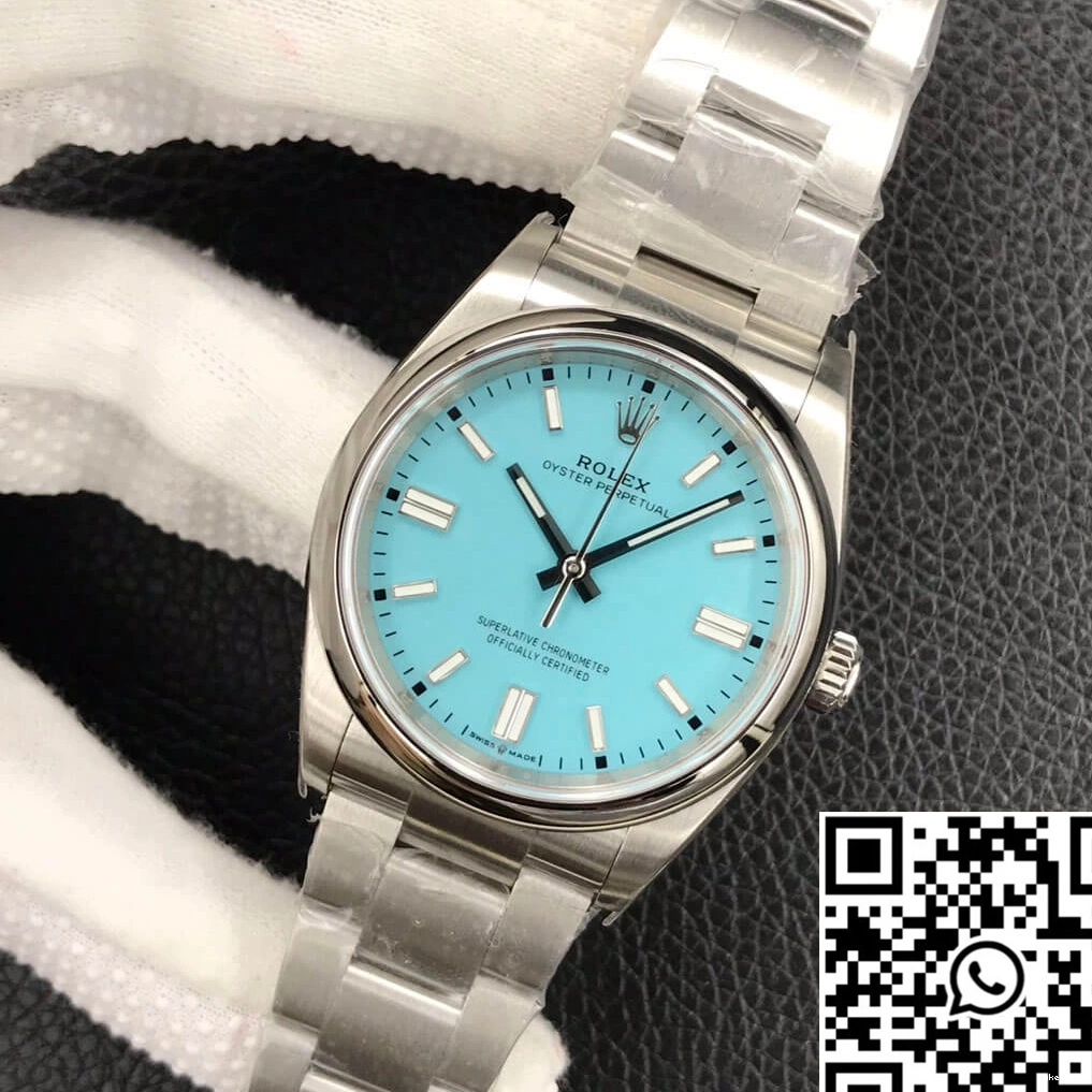 EW Oyster Rolex Dial Factory Turquoise Blue M126000-0006 Perpetual 36MM 1022